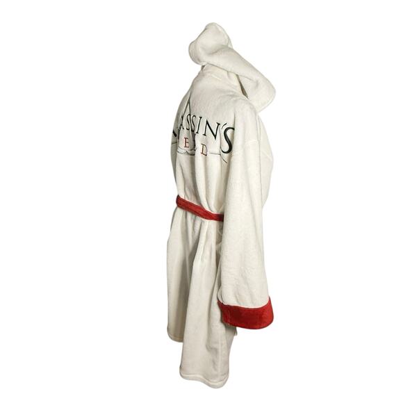Assassin's Creed Serve the Light Plush Bathrobe Men OS Hooded Fleece Cosplay - Picture 5 of 9